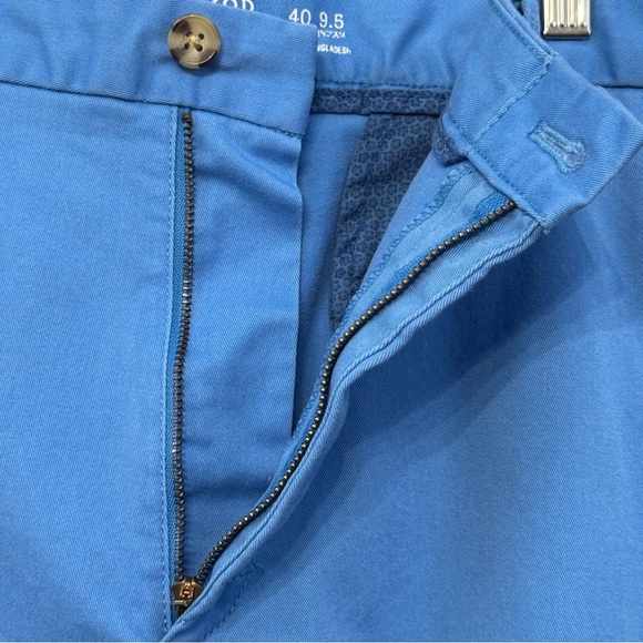 Izod Saltwater Blue Chino Shorts Men 40 Stretch Flat Front 9.5” Inseam - Picture 3 of 6